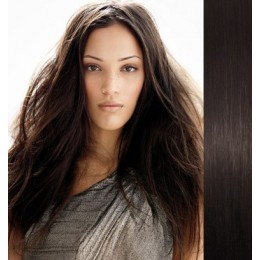 43cm Clip In Haar 100% Menschenhaar europäischen Typs 100g - natur schwarz