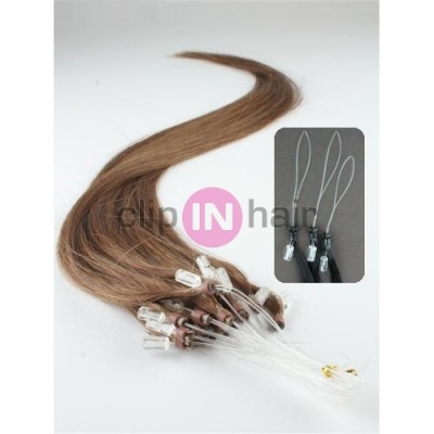 Vlasy pro metodu Micro Ring / Easy Loop / Easy Ring / Micro Loop 50cm – světlejší hnědá