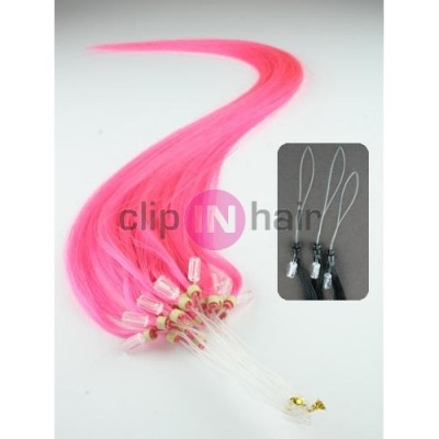 Vlasy pro metodu Micro Ring / Easy Loop / Easy Ring / Micro Loop 50cm – růžová