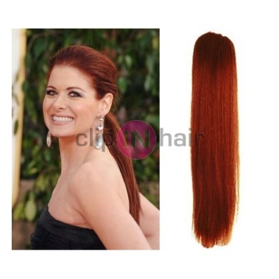 CLIP IN CULÍK 100% LIDSKÉ REMY VLASY 60CM - MĚDĚNÁ