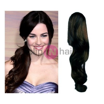 CLIP IN CULÍK VLNITÝ 100% LIDSKÉ REMY VLASY 60CM - PŘÍRODNÍ ČERNÝ