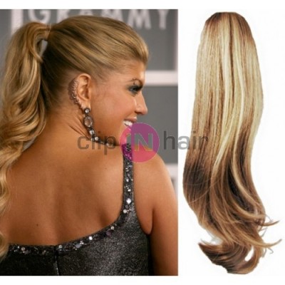 CLIP IN CULÍK VLNITÝ 100% LIDSKÉ REMY VLASY 60CM - PŘÍRODNÍ/SVĚTLEJŠÍ BLOND
