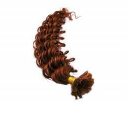 Lockiges 60 cm Haar europäischen Typs für die Keratinmethode - kupfer