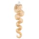 Vlasy pro metodu Micro Ring / Easy Loop / Easy Ring 50cm vlnité – nejsvětlejší blond