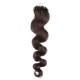 Vlasy pro metodu Micro Ring / Easy Loop / Easy Ring 60cm vlnité – tmavě hnědé