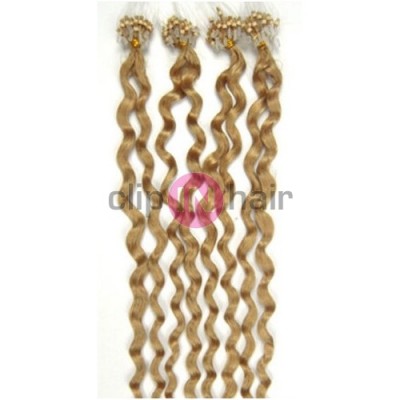 Vlasy pro metodu Micro Ring / Easy Loop / Easy Ring 50cm kudrnaté – přírodní blond
